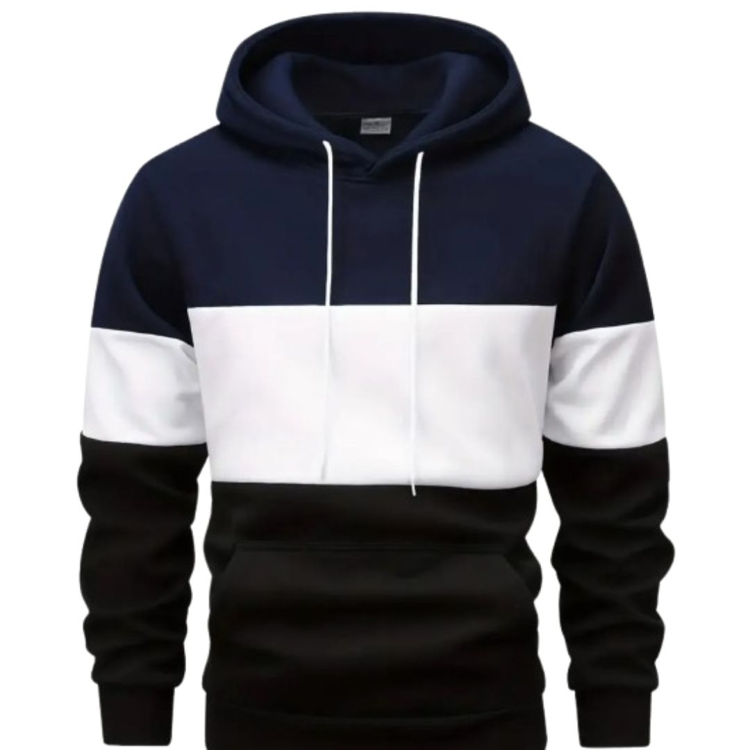 3 colour Polyester Fleece Plain Hoodie