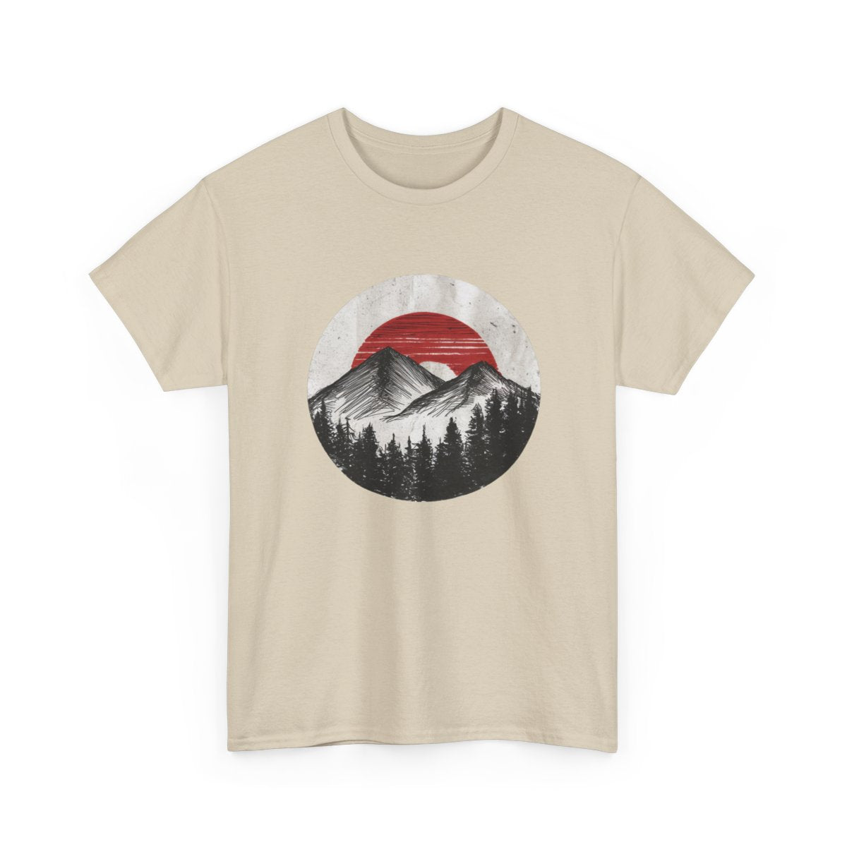 Mountain Sunset Graphic Tee – Nature-Inspired Outdoor Adventure Shirt