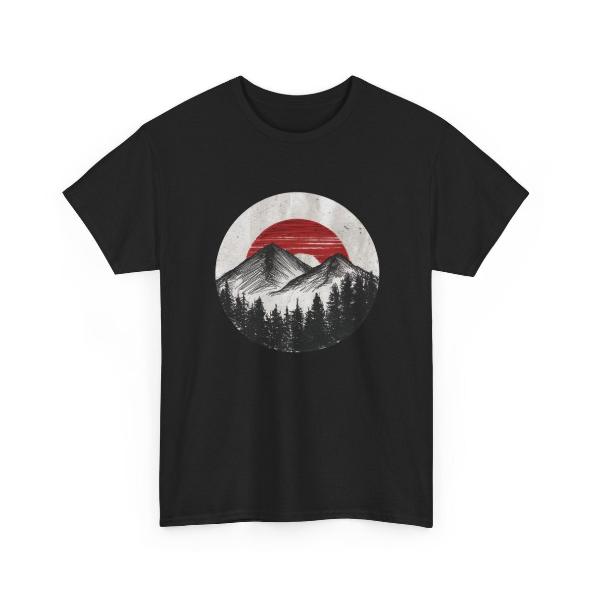 Mountain Sunset Graphic Tee – Nature-Inspired Outdoor Adventure Shirt