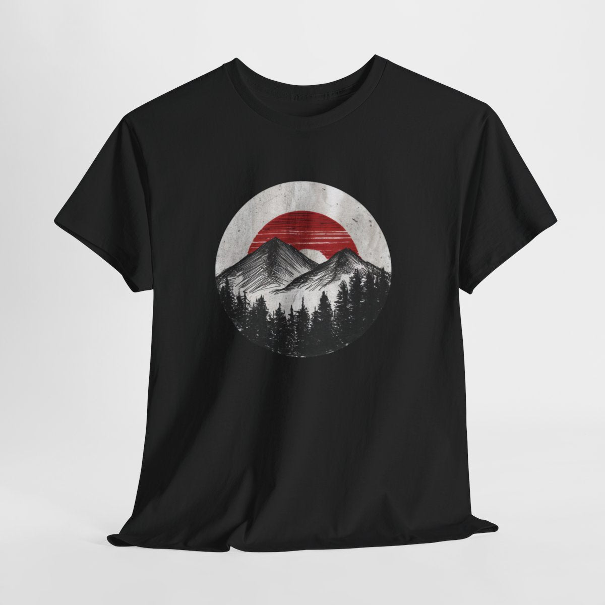 Mountain Sunset Graphic Tee – Nature-Inspired Outdoor Adventure Shirt