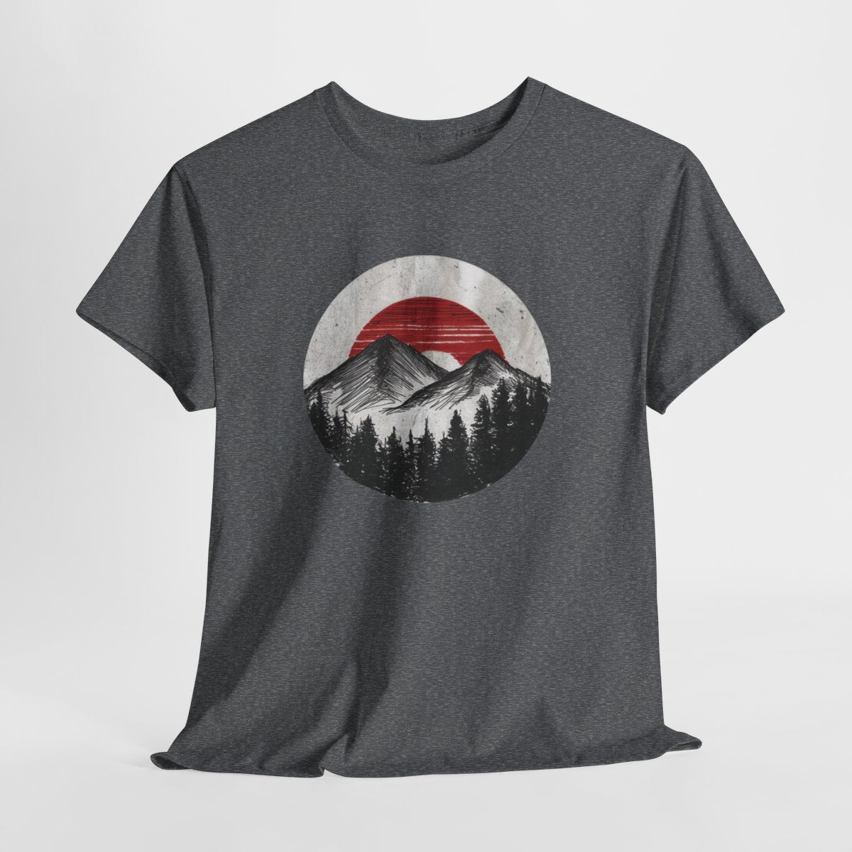 Mountain Sunset Graphic Tee – Nature-Inspired Outdoor Adventure Shirt