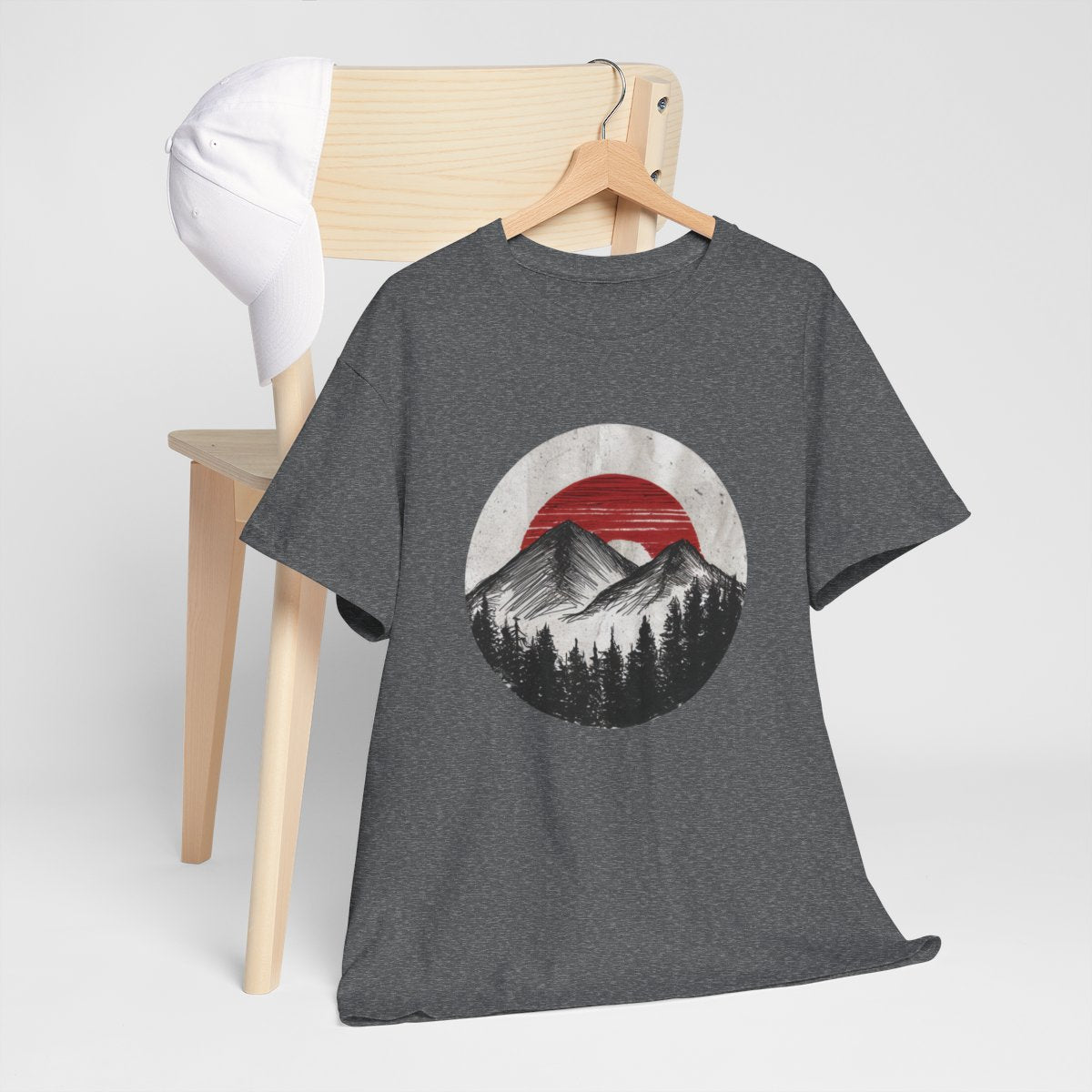 Mountain Sunset Graphic Tee – Nature-Inspired Outdoor Adventure Shirt