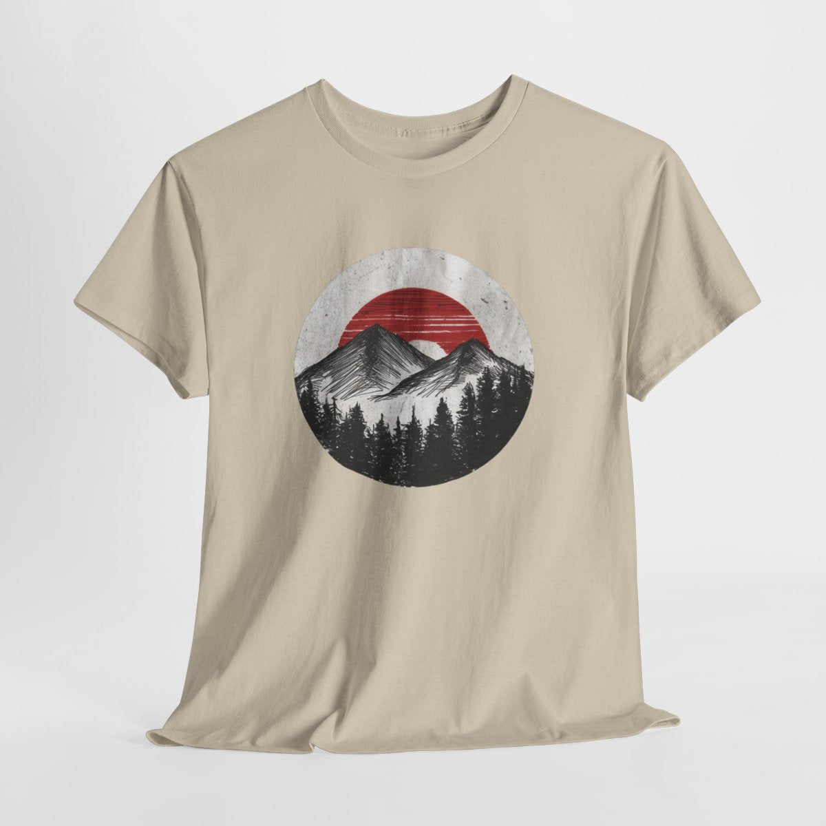 Mountain Sunset Graphic Tee – Nature-Inspired Outdoor Adventure Shirt