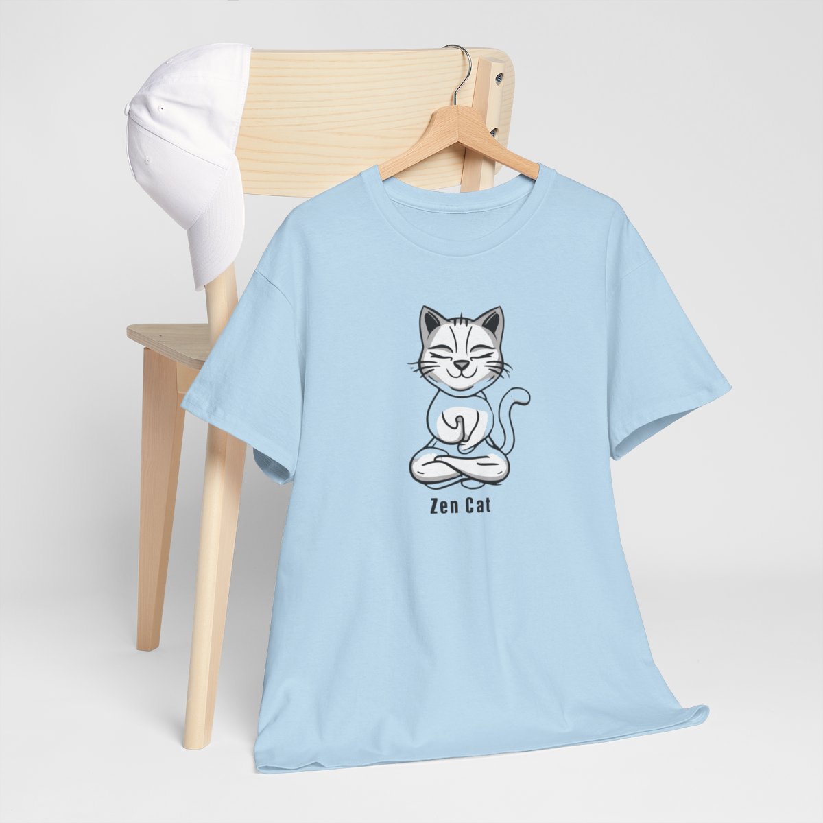 Zen Cat T-Shirt – Peaceful & Playful Meditation Tee