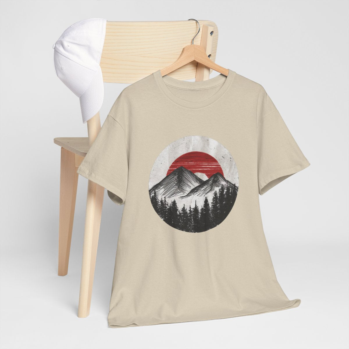 Mountain Sunset Graphic Tee – Nature-Inspired Outdoor Adventure Shirt