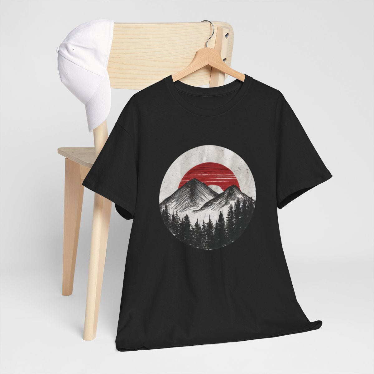 Mountain Sunset Graphic Tee – Nature-Inspired Outdoor Adventure Shirt