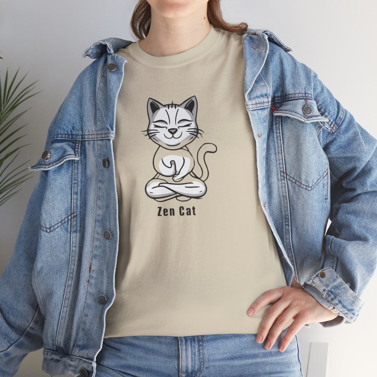 Zen Cat T-Shirt – Peaceful & Playful Meditation Tee