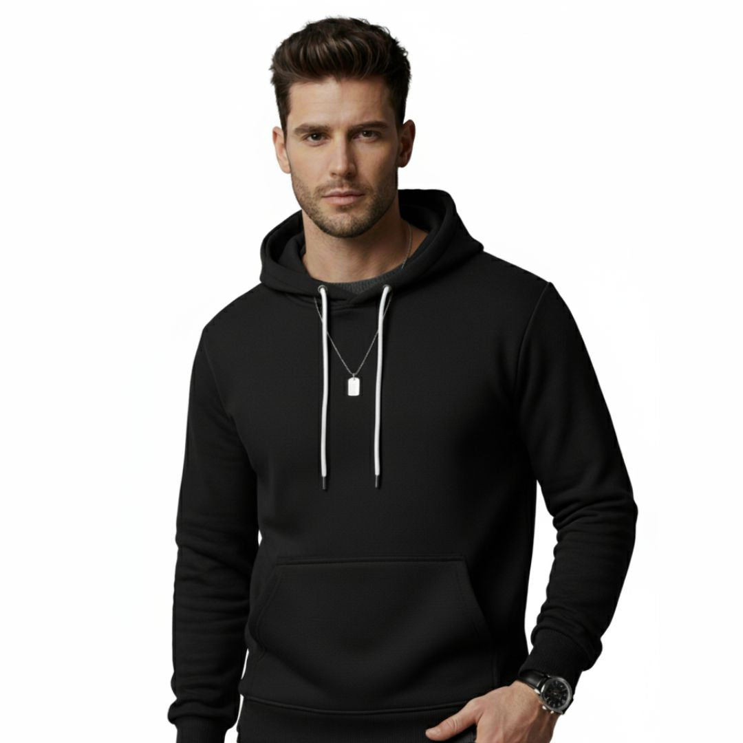 Navy Blue Plain Hoodie