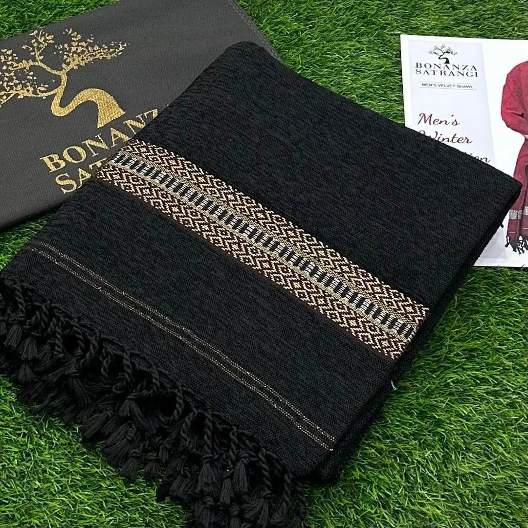 Velvet Plain Shawl For Men