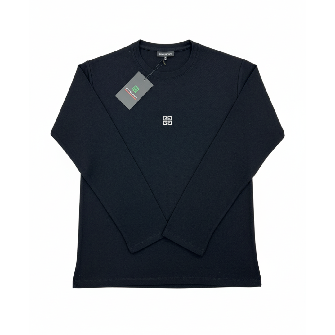 Givenchy-Inspired Men's Mesh Fabric Full-Sleeve T-Shirt - Breathable Comfort