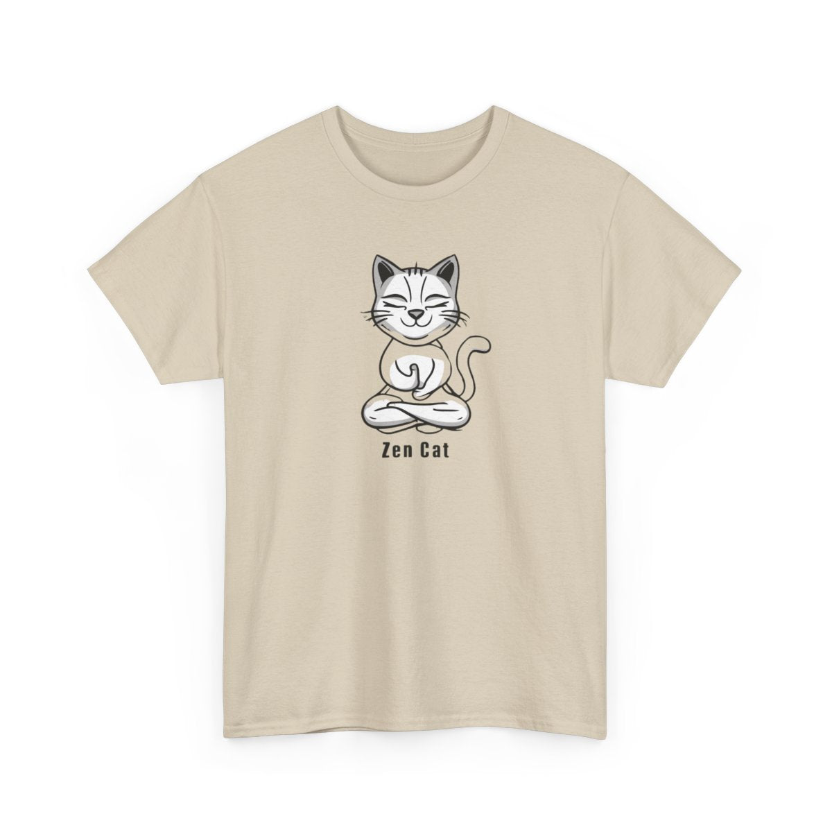 Zen Cat T-Shirt – Peaceful & Playful Meditation Tee
