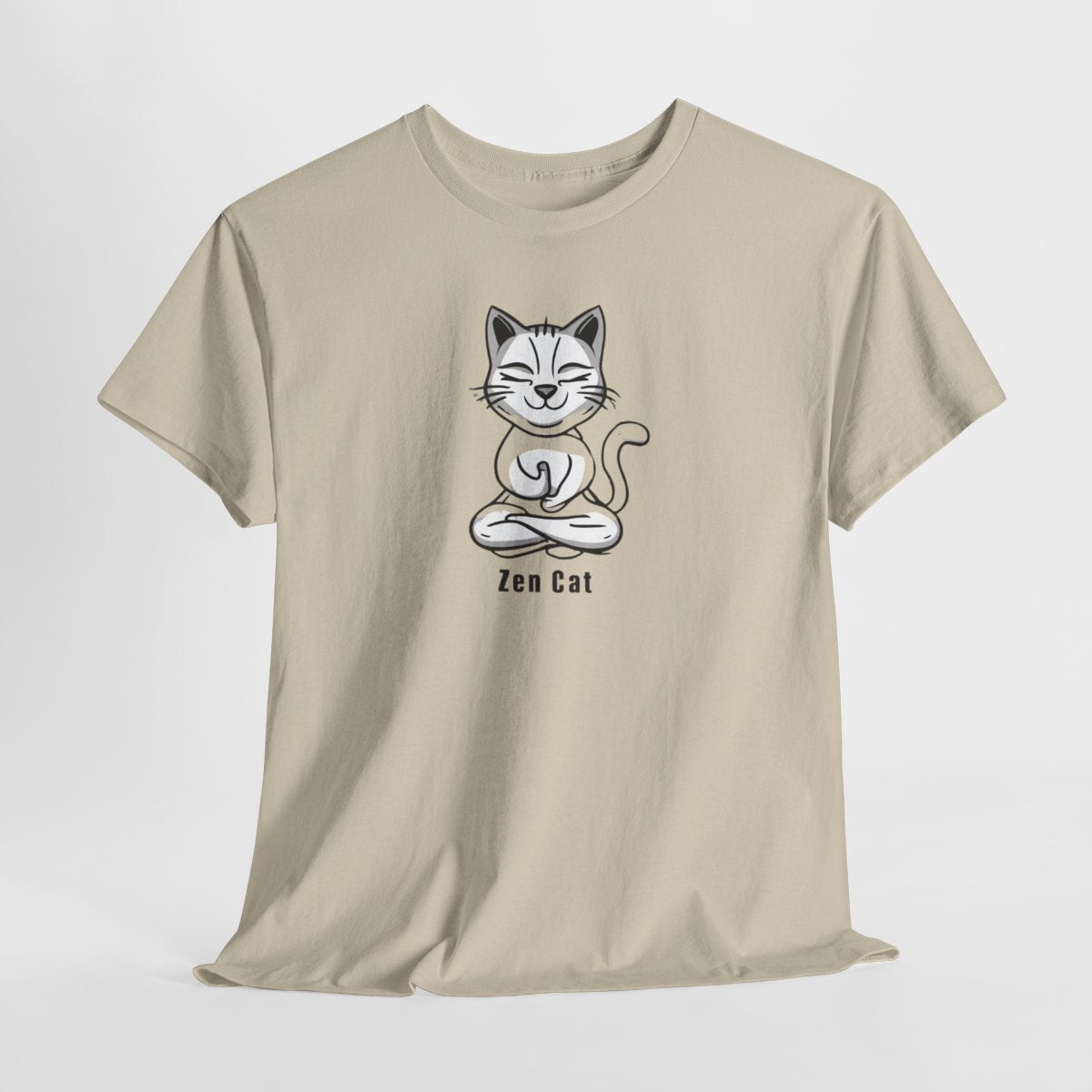 Zen Cat T-Shirt – Peaceful & Playful Meditation Tee